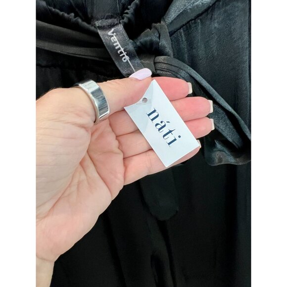 Venti6 Black Silky wide leg ankle pants - Size S - Picture 5 of 7